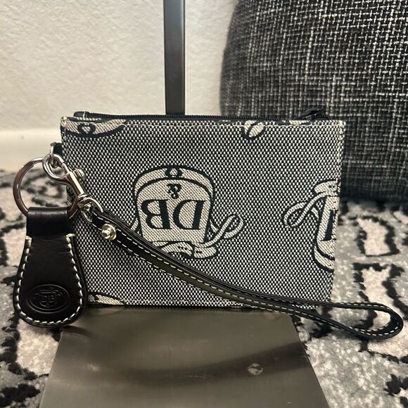Dooney & Bourke Monogram Black and White Wristlet - Picture 2 of 6